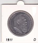 Duitsland 3 mark 1911D, Ophalen of Verzenden, Duitsland, Losse munt, Zilver
