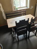 Tafel met bank en 2 stoelen, Huis en Inrichting, Tafels | Eettafels, Ophalen, Zo goed als nieuw