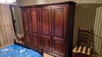 complete bruine houten slaapkamer met bed van 140, Ophalen of Verzenden, Zo goed als nieuw