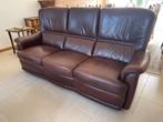 Echt lederen 3-zits bankstel in een mooie cognacbruine kleur, Huis en Inrichting, Ophalen, Zo goed als nieuw