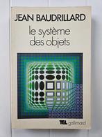Le système des objets, Jean Baudrillard, Objets, Utilisé, Enlèvement ou Envoi