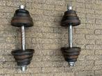 Vintage oude Halters/Dumbells 30KG, Sport en Fitness, Fitnessmaterialen, Ophalen, Gebruikt, Benen, Dumbbell
