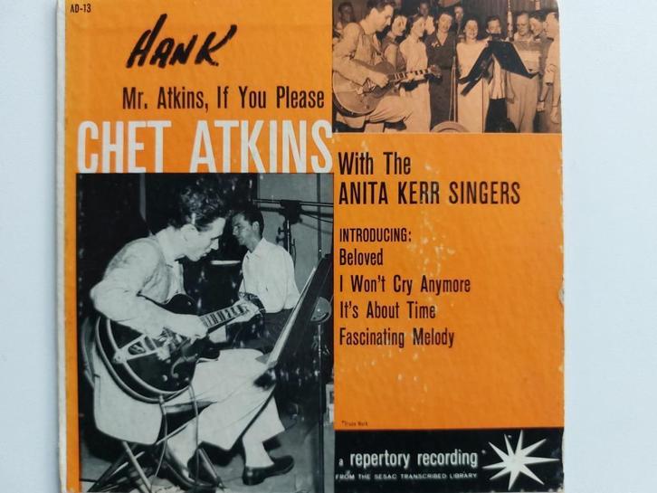 Chet Atkins(EP)-Beloved/I Won't Cry Anymore/It's About Time, Cd's en Dvd's, Vinyl Singles, EP, Jazz en Blues, Ophalen of Verzenden