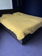 Boxspring, Huis en Inrichting, Slaapkamer | Boxsprings, Ophalen, Gebruikt, Bruin, Tweepersoons