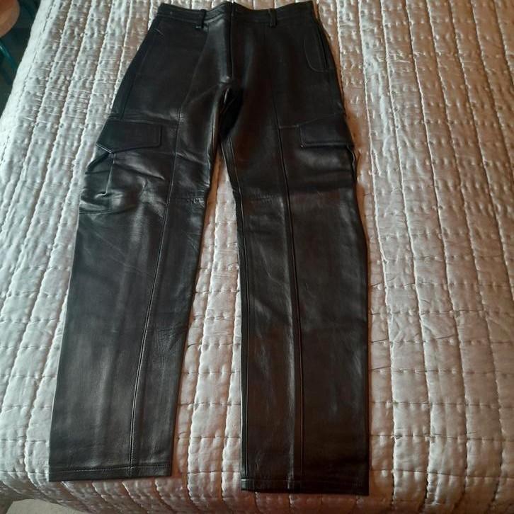 DESIGN LEDERBROEK CARGO-model SENSO* SMALL*ONGEDRAGEN*, Kleding | Dames, Broeken en Pantalons, Nieuw, Maat 36 (S), Zwart, Lang