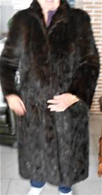 manteau de fourrure et chapeau - pratiquement neuve, Comme neuf, Noir, Taille 38/40 (M), Enlèvement ou Envoi