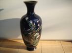 Antiek JAPANSE cloisonné vaas nachtegaal emaille koper, Ophalen of Verzenden