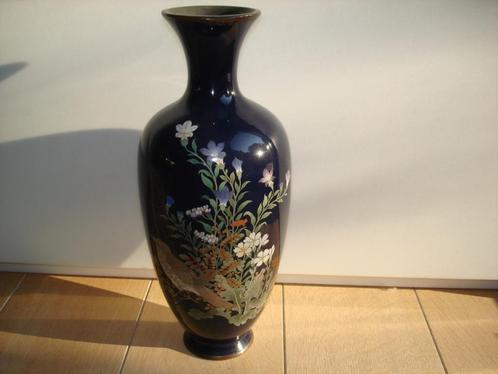 Antiek JAPANSE cloisonné vaas nachtegaal emaille koper, Antiek en Kunst, Kunst | Niet-Westerse kunst, Ophalen of Verzenden