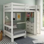 ARTHUR mezzaninebed 90x200 + opbergruimte + converteerbare, Ophalen of Verzenden, Nieuw, Hoogslaper