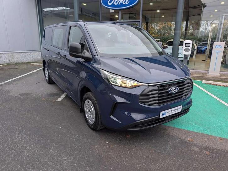 Ford Transit Custom DC 6pl Trend 320L L2 2.0TDCi 136pk, Auto's, Bestelwagens en Lichte vracht, Bedrijf, Te koop, ABS, Achteruitrijcamera