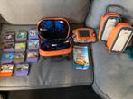 Lot V-tech gameconsole  met spelletjes en tasjes, Ophalen, Gebruikt