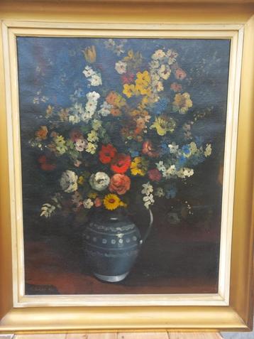 schilderij bloemenvaas van Maurice Schelck beschikbaar voor biedingen