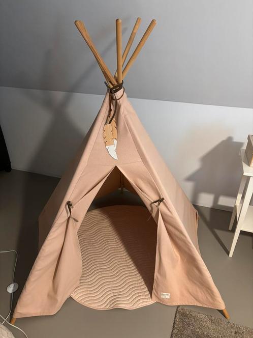Nobodinoz tipi tent oud roze incl speelmat, Kinderen en Baby's, Speelgoed | Speeltenten, Zo goed als nieuw, Ophalen