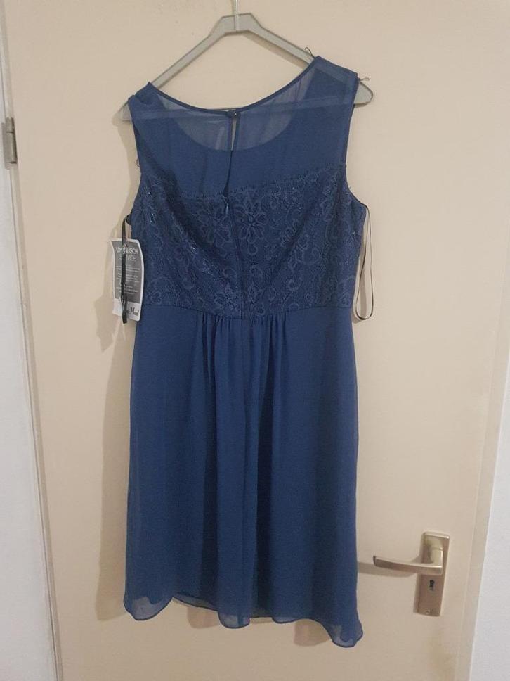 Vera Mont Soirée jurk – Donkerblauw – Nieuw & Authentiek, Kleding | Dames, Jurken, Zo goed als nieuw, Maat 38/40 (M), Blauw, Knielengte