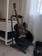 Semi-acoustic Epiphone J-200 EC Studio BK + koffer, Muziek en Instrumenten, Snaarinstrumenten | Gitaren | Elektrisch, Ophalen