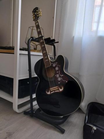 Semi-acoustic Epiphone J-200 EC Studio BK + koffer beschikbaar voor biedingen