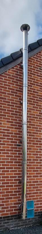 Dubbelwandige inoxe schouwbuis voor pelletkachel, Doe-het-zelf en Bouw, Buizen en Afvoer, Ophalen, Zo goed als nieuw