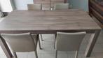 eettafel met 4 stoelen TE KOOP, Enlèvement, Comme neuf, Modern, 4 à 6 chaises