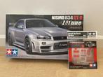 Tamiya Nismo R34 GTR Z Tune #24282 + #12604 detailkit, Hobby en Vrije tijd, Auto, Groter dan 1:32, Ophalen of Verzenden, Zo goed als nieuw