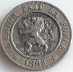 BELGIUM 10 CENTIMES 1863 KM 22 SUPERBE, Postzegels en Munten, Munten | België, Verzenden, Overig, Losse munt