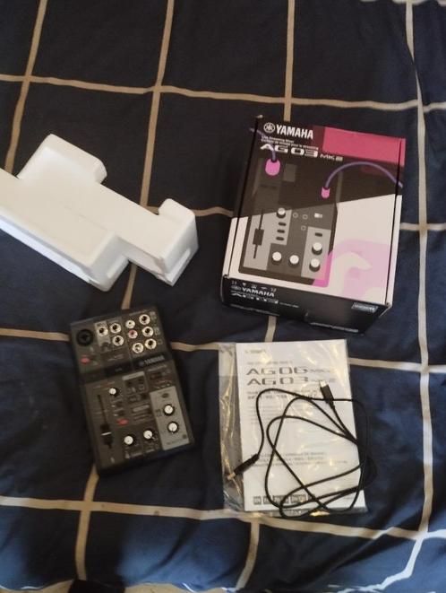 Table de mixage Yamaha AG03 Mk2 + Microphone Tonor TC20 XLR, Muziek en Instrumenten, Mengpanelen, Zo goed als nieuw, Minder dan 5 kanalen