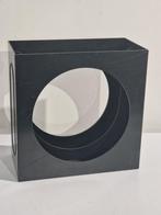 Zwarte lp vinyl bak , 34 x34 x 17 cm , space age , retro ,, Enlèvement ou Envoi