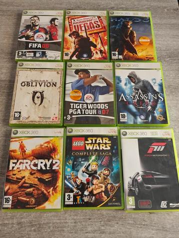 Pakket van 9 games voor XBOX 360 beschikbaar voor biedingen
