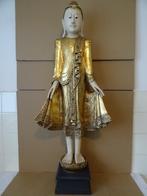 Statue de Bouddha grande statue Bouddha vintage doré 112cm, Utilisé, Enlèvement ou Envoi