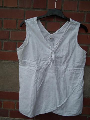 Witte blouse van 100% katoen voor dames (Blanc du Nil) maat  beschikbaar voor biedingen