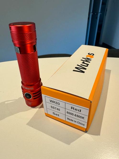 Zaklamp Wurkkos WK03 SST40 met batterij en USB-C nieuw, Caravans en Kamperen, Zaklampen, Nieuw, Batterij, Ophalen of Verzenden