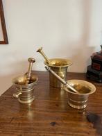 3 koperen vijzels, Ophalen, Koper