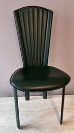 Chaise en cuir vert par pièce, Maison & Meubles, Chaises, Comme neuf, Quatre, Enlèvement, Cuir