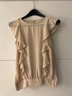 Vero Moda beige top met volants, Sans manches, Enlèvement ou Envoi, Vero Moda, Comme neuf