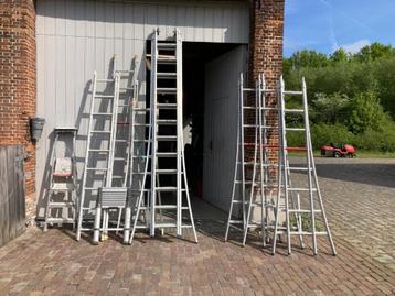 ladders, Doe-het-zelf en Bouw, Ladders en Trappen, Ophalen, Gebruikt, Ladder, Opvouwbaar of Inschuifbaar