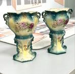 2x Antiek 1950 franse Vaas Vazen Barok Barrok Porselein, Antiek en Kunst, Ophalen of Verzenden