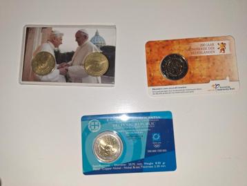setjes 3 coincards euromunten beschikbaar voor biedingen
