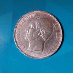 België 5 frank zilver Leopold I 1865/55 - zeldzame overslag, Zilver, Ophalen of Verzenden, Zilver, Losse munt