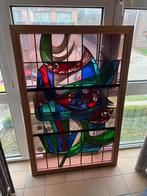 Glas in loodraam, Antiek en Kunst, Kunst | Overige Kunst, Ophalen