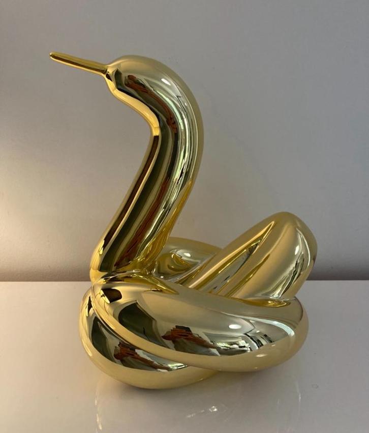 Zwanensculptuur naar Jeff Koons. Met certificaat, Antiek en Kunst, Kunst | Designobjecten, Ophalen of Verzenden