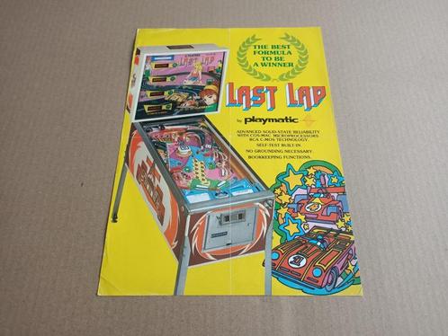 Flyer: Playmatic Last Lap (1978) Flipperkast, Collections, Machines | Flipper (jeu), Enlèvement ou Envoi