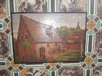 Tableau en bois signé Philippe Lucas  beschikbaar voor biedingen