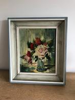 Zeer mooi schilderij op paneel - stilleven -1959, Ophalen of Verzenden