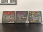 Toiles Paris, New-York, Londres, Maison & Meubles, Enlèvement ou Envoi, Comme neuf