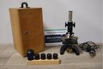 Vintage Microscoop met Verschillende Lenzen van Nedoptifa