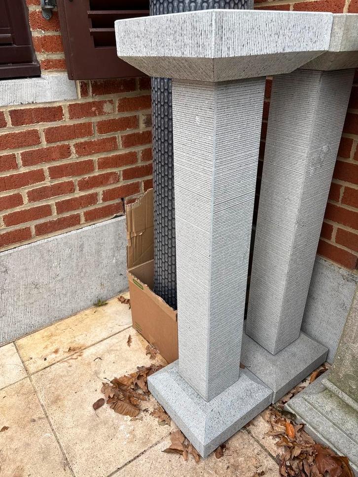 Deux colonnes en pierre bleue naturelle – parfait état, Huis en Inrichting, Woonaccessoires | Zuilen en Pilaren, Zo goed als nieuw