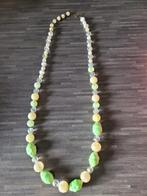 Vintage parelketting, Ophalen of Verzenden, Gebruikt, Groen, Overige materialen