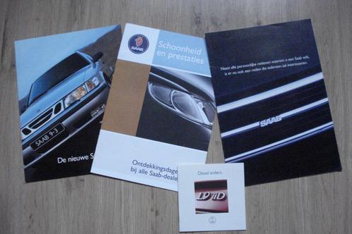 Folders van Saab, Livres, Autos | Brochures & Magazines, Utilisé, Autres marques, Enlèvement ou Envoi