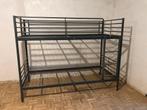 Metalen stapelbed, Huis en Inrichting, Slaapkamer | Bedden, Ophalen, Gebruikt, 90 cm, Eenpersoons