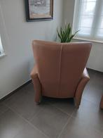 Zetel één zit met poef, Huis en Inrichting, Ophalen, Zo goed als nieuw, Leer