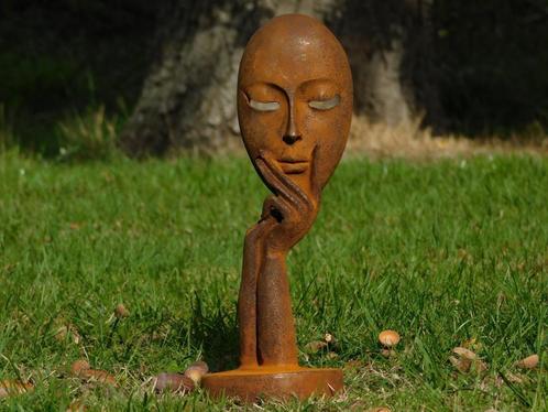 gezicht , beeld van een gezicht , gietijzer, Jardin & Terrasse, Statues de jardin, Neuf, Enlèvement ou Envoi